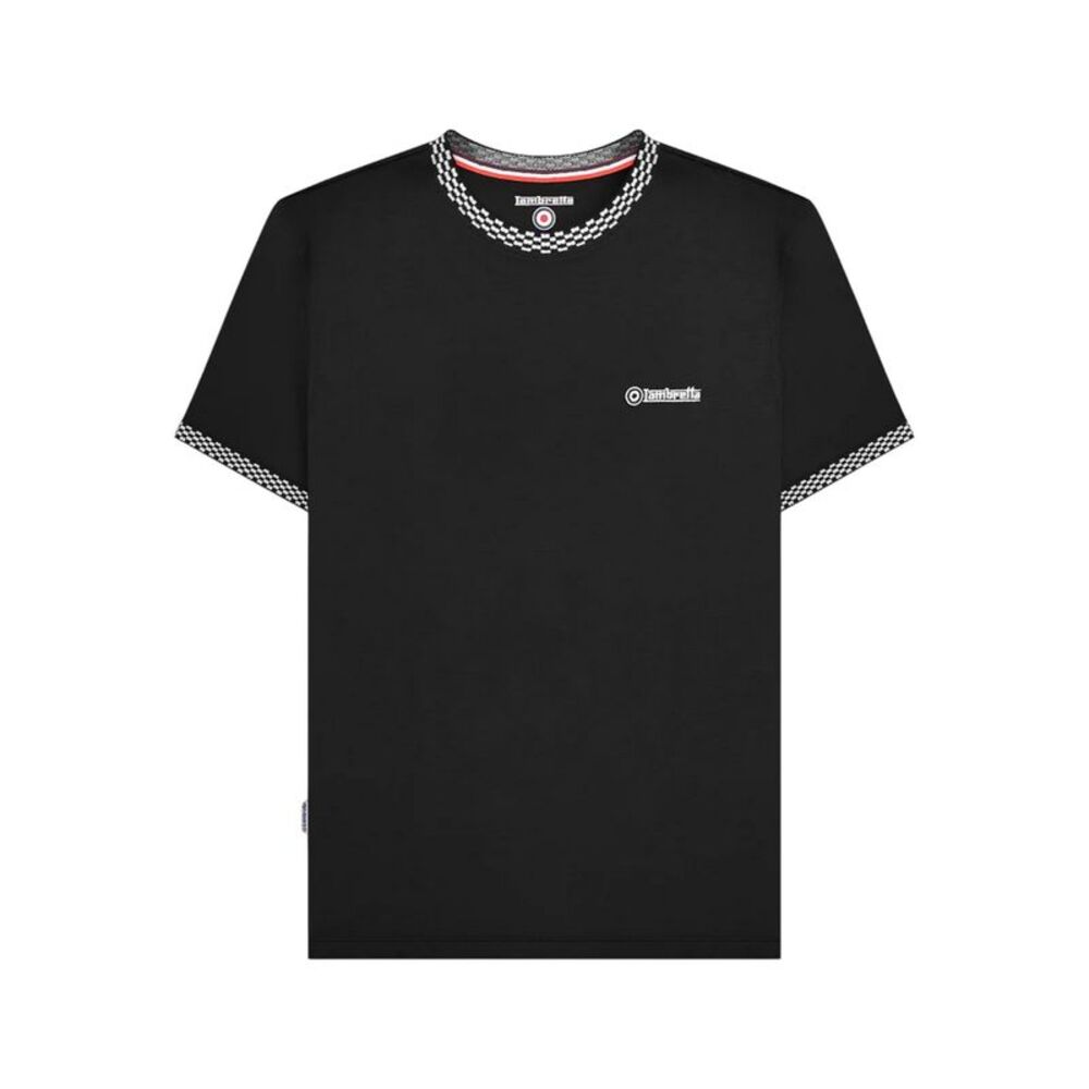 Lambretta Mens Two Tone Ringer T-Shirt / Black